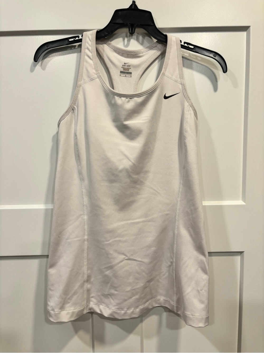 Nike White Razor Back Full Length Tank Top Women’s Size Medium Dri Fit